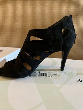 Style & Co. Black Suede Cutout Stiletto Bootie